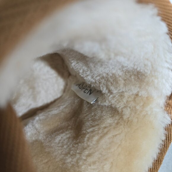 ASPEN Genuine Chestnut Suede Faux Fur Shearling Water Resistant Boot Women Sz 9. - Picture 15 of 17